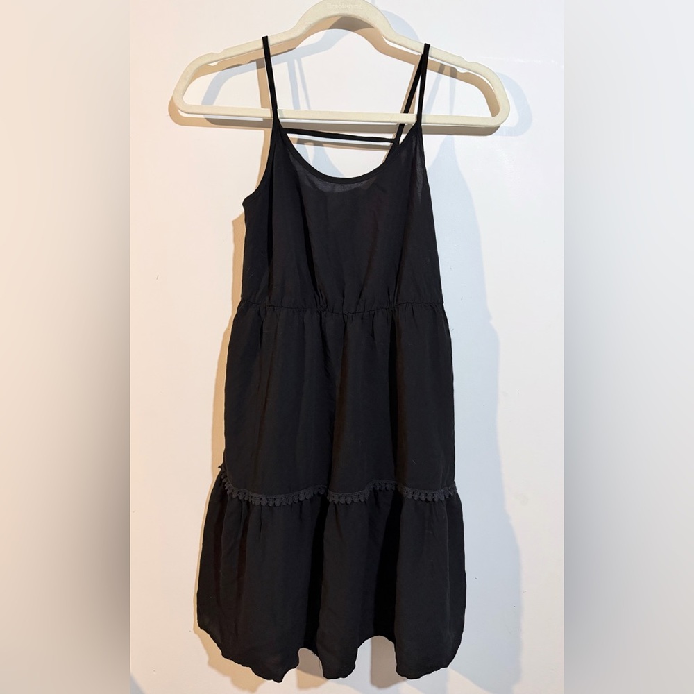 Black Tiered Spaghetti Strap Sundress
